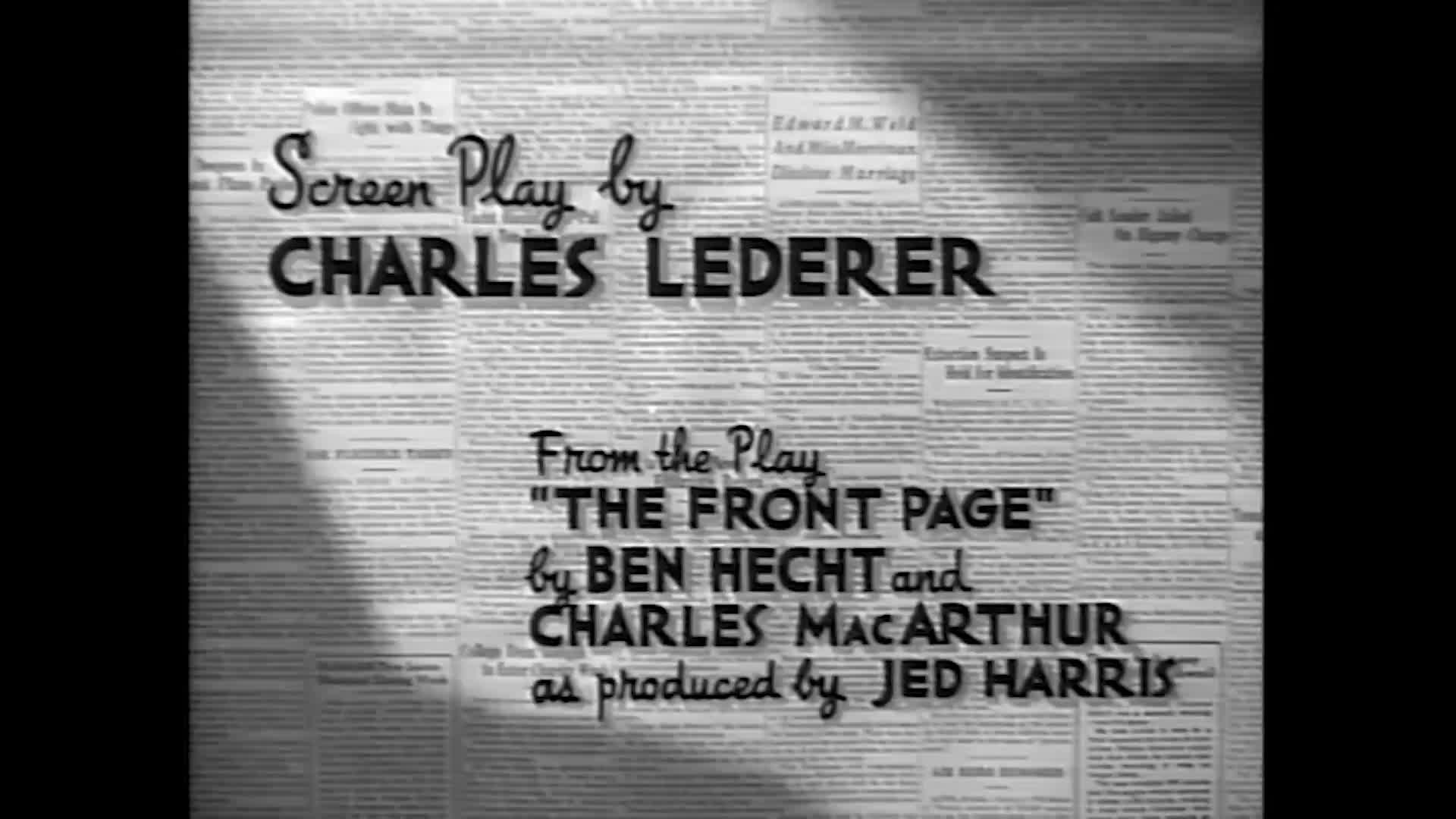 Thumbnail image for Public Domain Movie - His Girl Friday