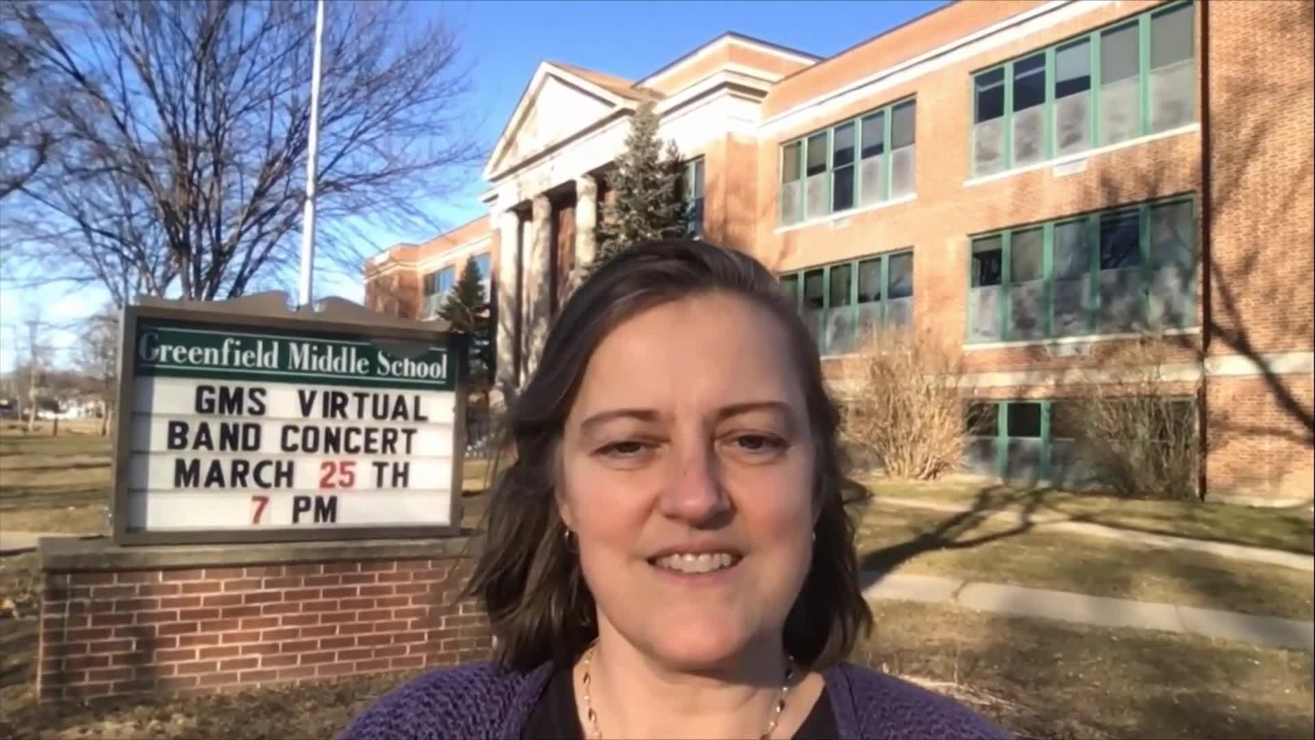 Thumbnail image for Greenfield Middle School Virtual Band Concert - March 2021