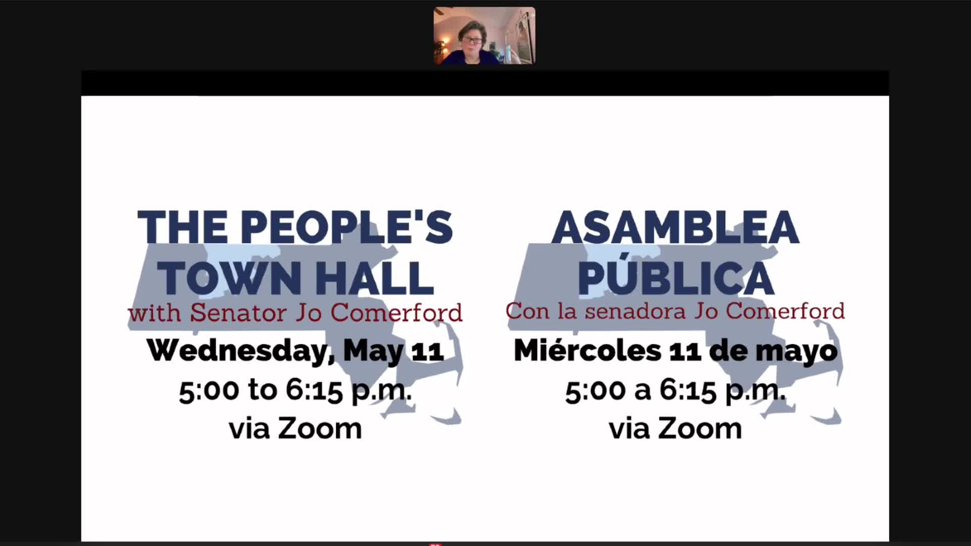Thumbnail image for The People's Town Hall with Senator Jo Comerford -May 11, 2022