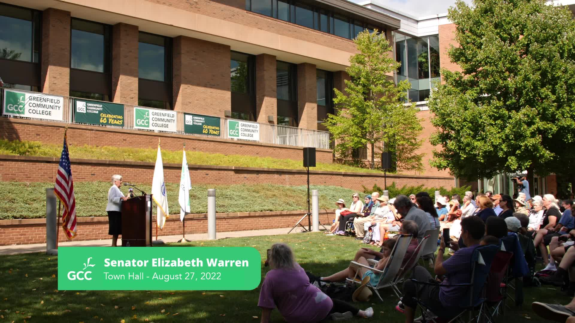 Thumbnail image for Town Hall with Senator Elizabeth Warren at GCC - August 27, 2022
