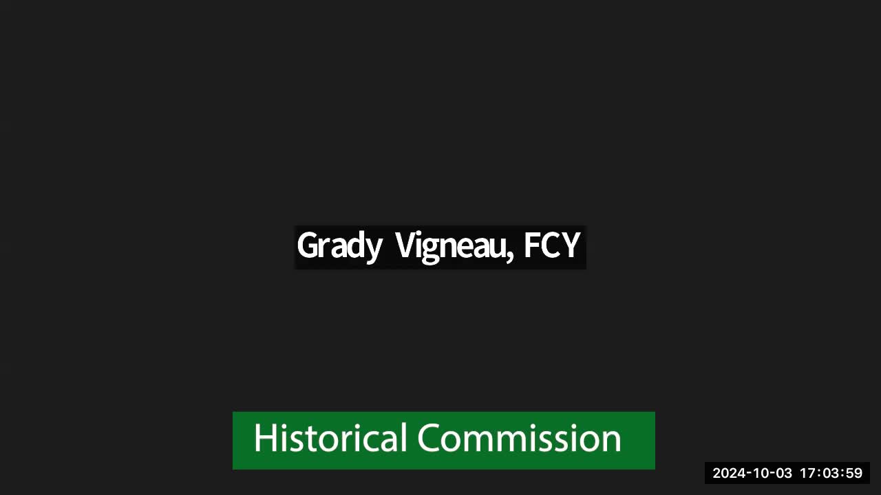 Thumbnail image for Historical Commission October 3, 2024
