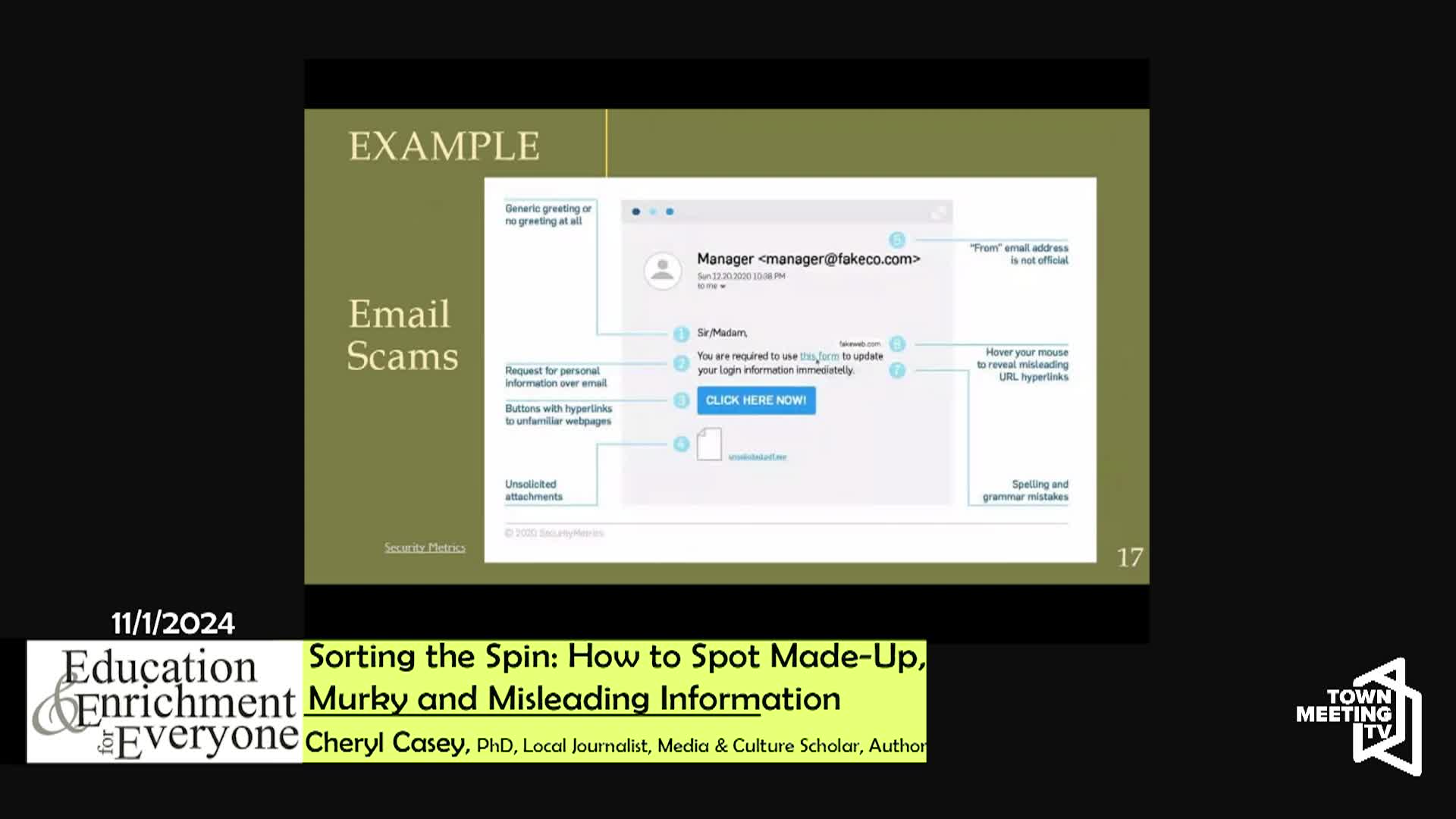 Thumbnail image for Education and Enrichment for Everyone Sorting the Spin How to Spot Made-Up, Murky and Misleading Information