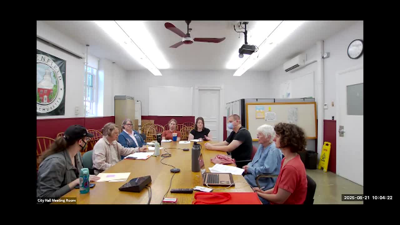 Greenfield Unhoused Community Ad-Hoc Committee August 21, 2025
