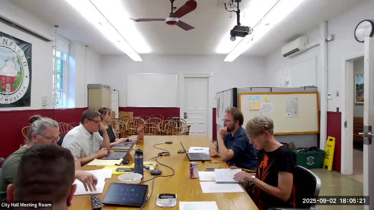 Committee Chairs of The Greenfield City Council September 2, 2025