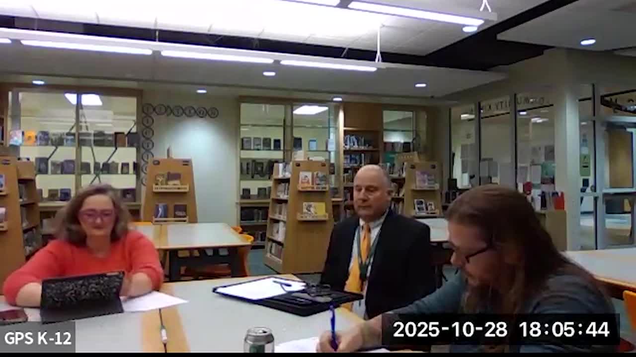 Greenfield Public Schools Community Engagement Subcommittee October 28 2025