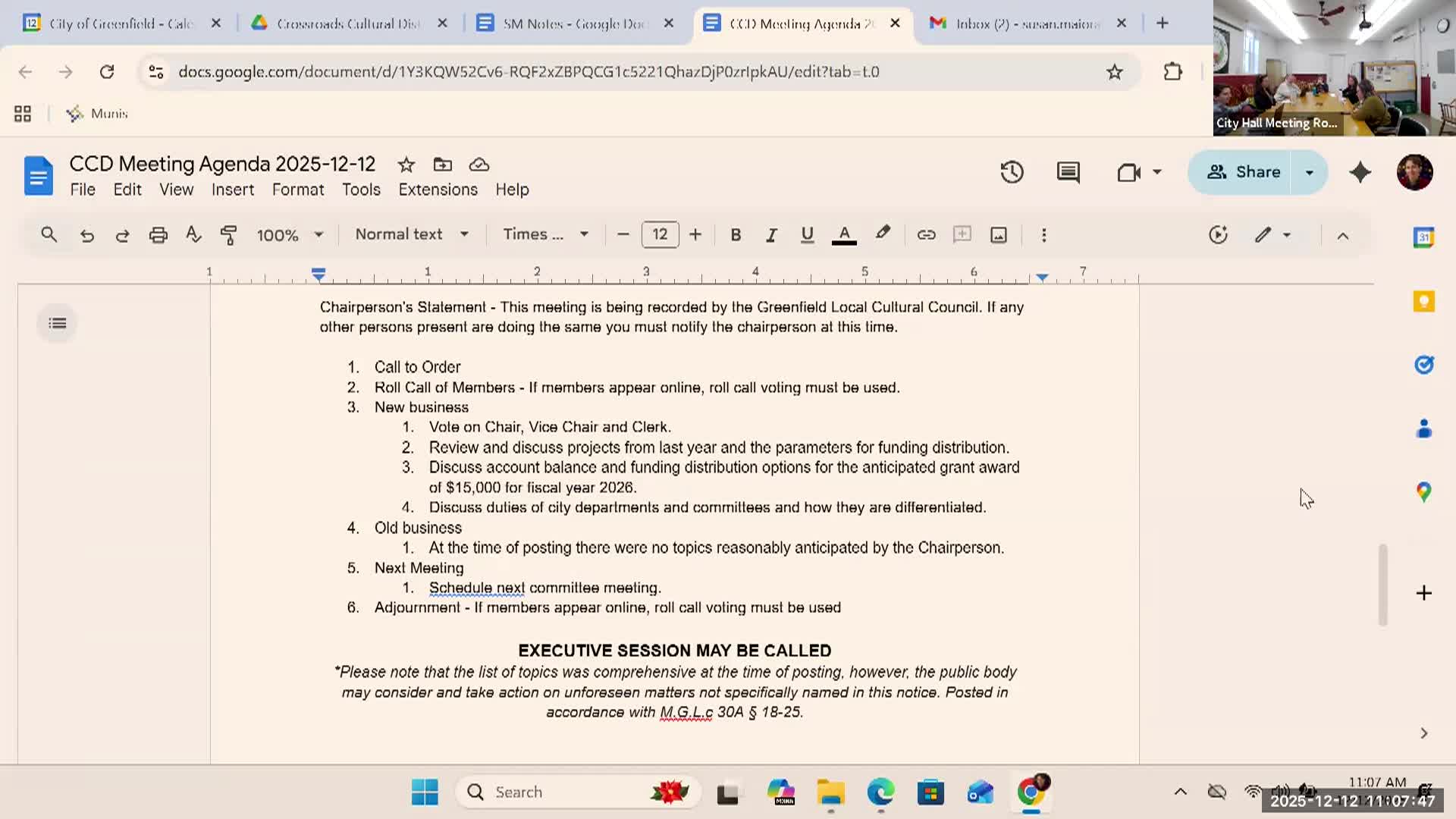 Crossroads Cultural District December 12, 2025